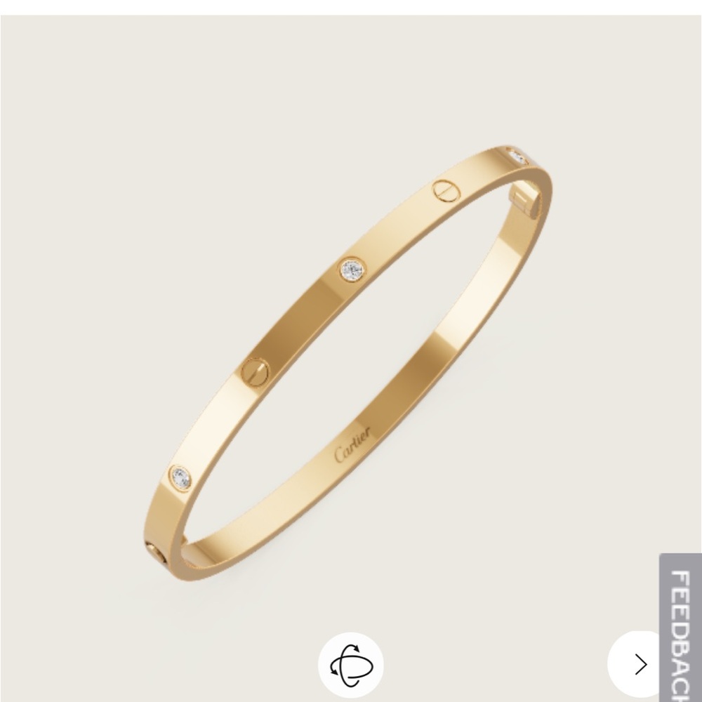 Cartier love bracelet with diamonds size 18